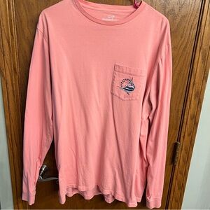 Vineyard Vines Coral Cotton Long Sleeve